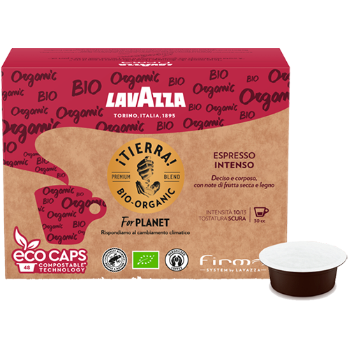 Bio razgradljive kavne kapsule Lavazza Tierra Bio organic Espresso Intenso