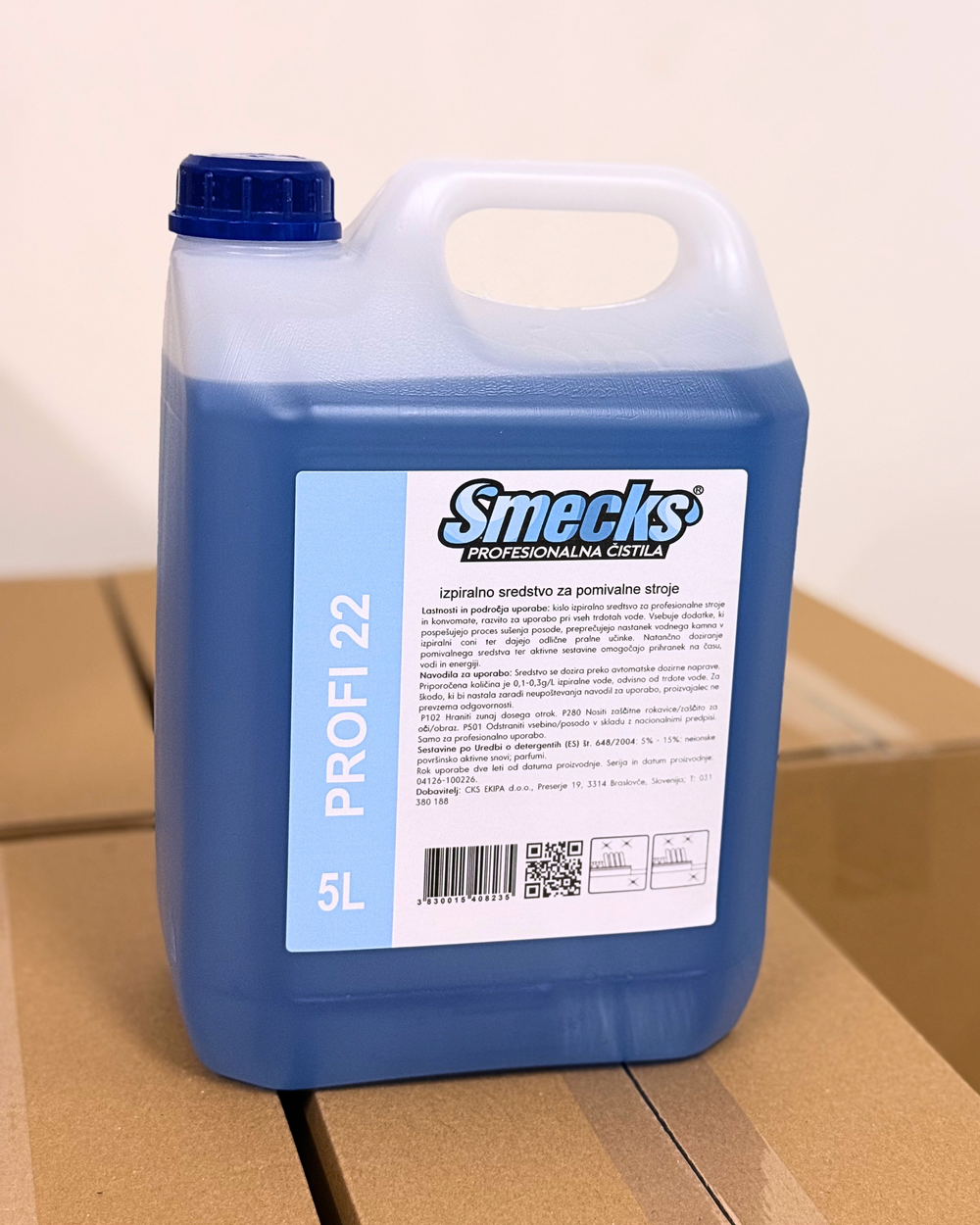 Smecks PROFI 22 izpiralno sredstvo za profesionalne pomivalne stroje